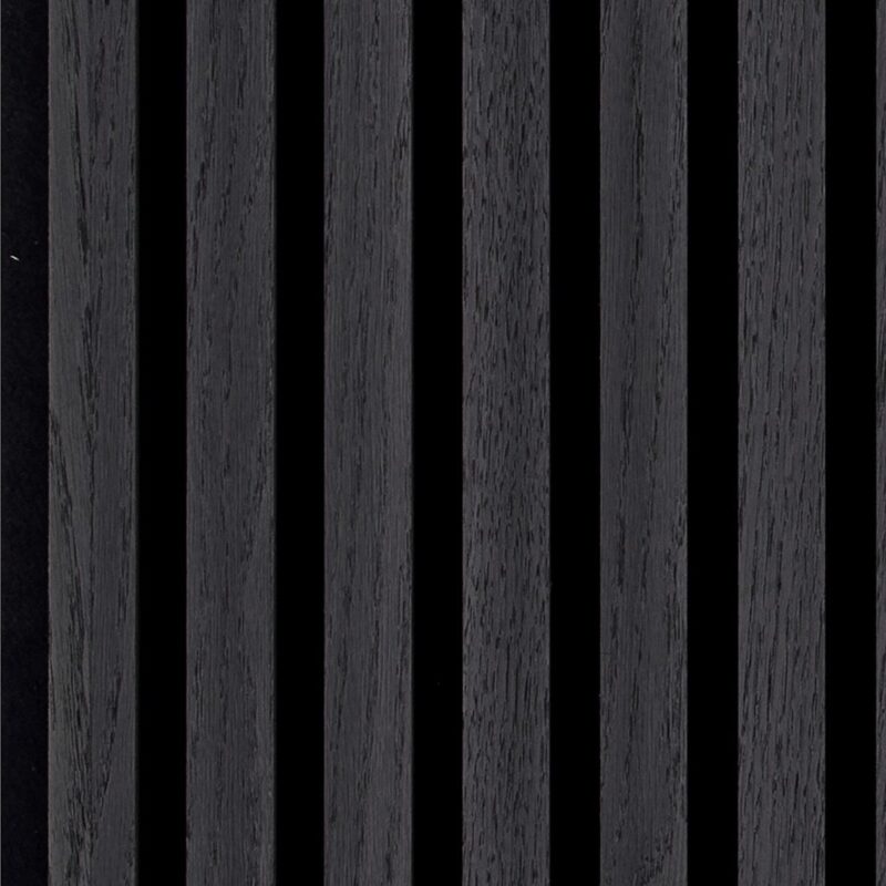 Silentlines lattenwand zwart eiken BlokWoonWereld Wandpanelen
