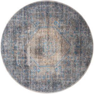 Vloerkleed Madel Rond Groen/Blauw 120 cm - Afbeelding 2