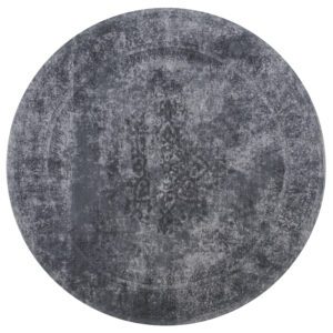 Vloerkleed Juud Rond Grijs/Zwart 120 cm - Afbeelding 2