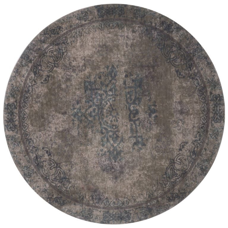 Vloerkleed Juud Rond Groen 120 cm , Op voorraad: Binnen 1 - 3 werkdagen in huis!