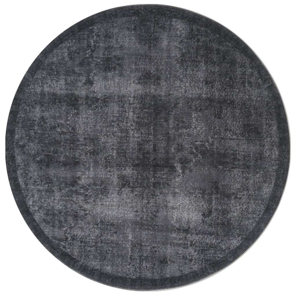 Vloerkleed Yves Rond Antraciet 160 cm , Op voorraad: Binnen 1 - 3 werkdagen in huis!