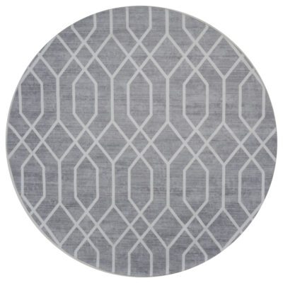 Vloerkleed Pattern Rond Grijs 120 cm