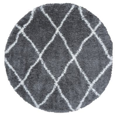 Vloerkleed Jeffie Grey Rond 80 cm