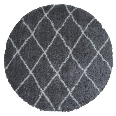 Vloerkleed Jeffie Grey Rond 200 cm