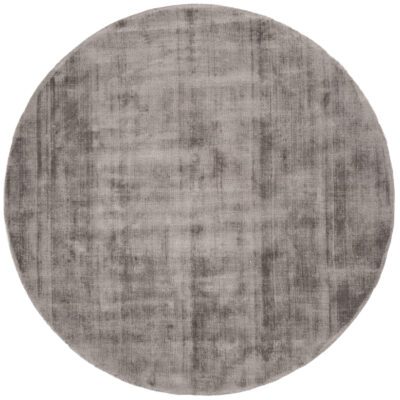 Karpet Viscose Rond Dark Grey 200 cm
