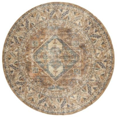 Vloerkleed Laria Blue 1 Rond - 120 cm