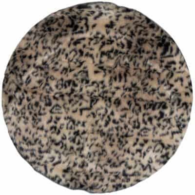Vloerkleed Donsie Black/Brown Rond 160 cm