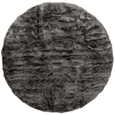 Vloerkleed Donsie Antraciet Rond 160 cm