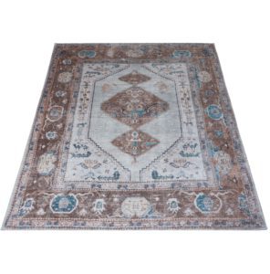 Vloerkleed Karaca Blue/Brown 06 - 200 x 290 cm - Afbeelding 2