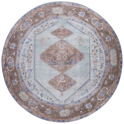 Vloerkleed Karaca Purple/Brown 07 Rond 120 cm