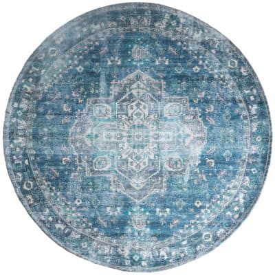 Vloerkleed Nora Petrol Rond 120 cm