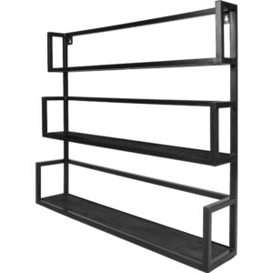 Wandplank Vintage Zwart Mangohout - Trio - Afbeelding 2