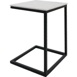Laptoptafel Mitch Marmer - Wit/ZwartOp voorraad: Binnen 1 - 3 werkdagen in huis!