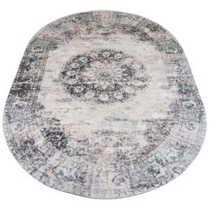 Vloerkleed Viola Antraciet - Ovaal 200 x 290 cmOp voorraad: Binnen 1 - 3 werkdagen in huis!