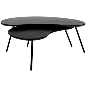 Salontafel Ludo Zwart - Organisch - Set van 2Op voorraad: Binnen 1 - 3 werkdagen in huis!
