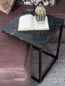 Laptoptafel Mitch Marmer - Zwart/Zwart - Afbeelding 2