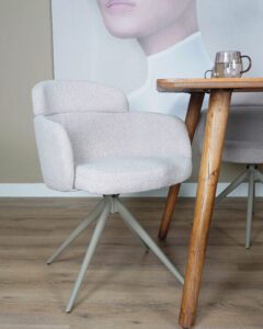 Eetkamerstoel Chase - Boucl - Naturel - Afbeelding 4