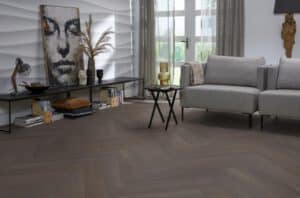 Herringbone dryback charcoal - Afbeelding 2