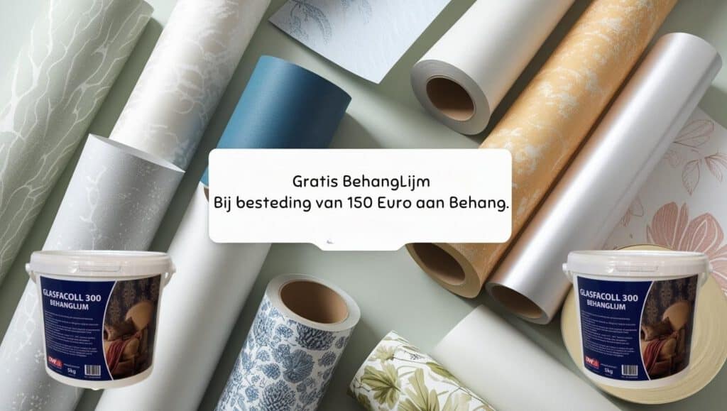 Aanbiedingen 3 Gratis BehangLijm Bij besteding van 150 Euro aan Behang