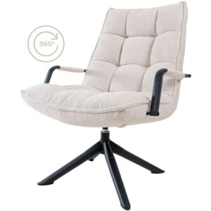 Fauteuil Dorus Arm Boucl - Naturel Op voorraad: Binnen 1 - 3 werkdagen in huis!