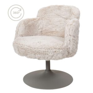 Fauteuil Scottie Fluffy Creme Op voorraad: Binnen 1 - 3 werkdagen in huis!