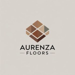 AURENZA Floors Minimalist Logo with Gray Accent