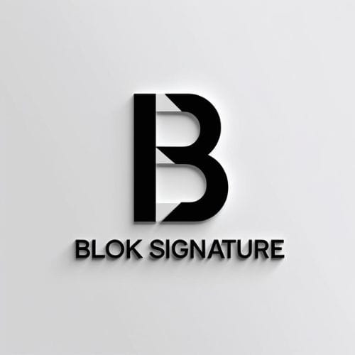 BLOK SIGNATURE Logo in Black and White
