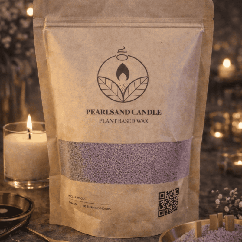 Kaarsenzand Geurloos lichtpaars – Plant Based Wax