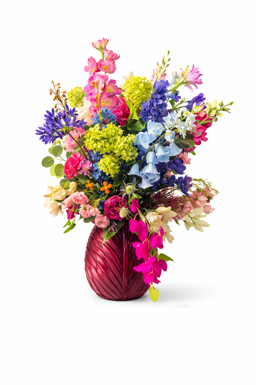 Zijden bloemenboeket in oud-roze vaas – Classic Chic 92cm 1 Zijden bloemenboeket in oud-roze vaas – Classic Chic 92cm