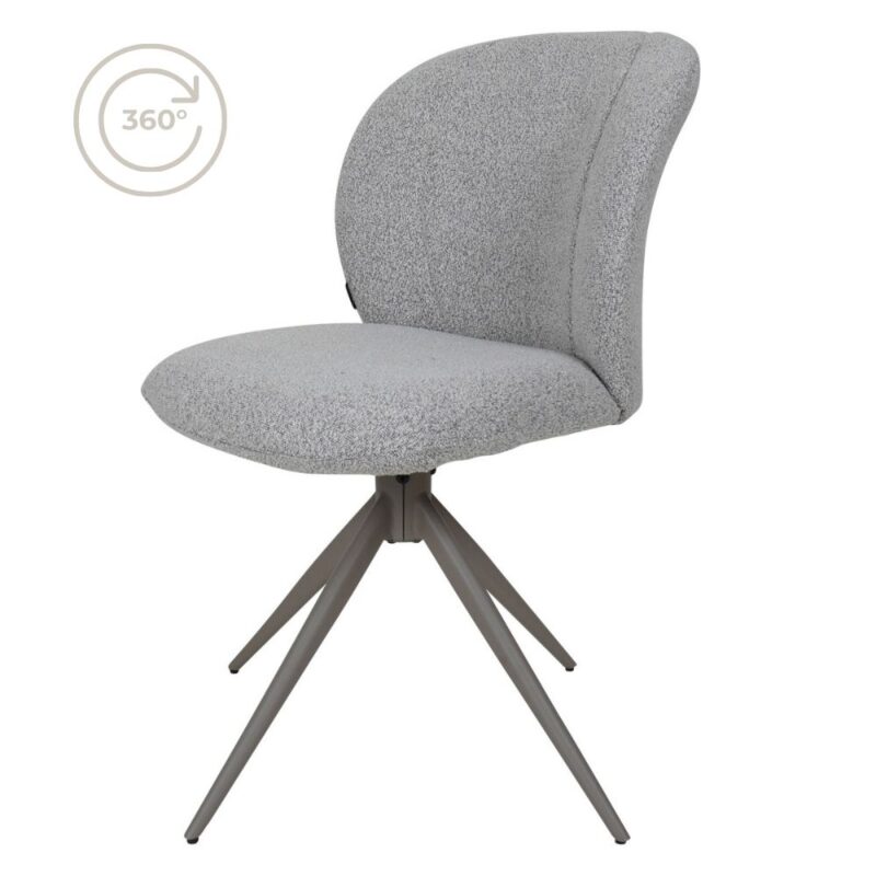 Eetkamerstoel Cosmo - Bouclé - Champagne | BlokWoonWereld