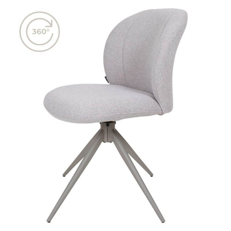 Eetkamerstoel Cosmo - Bouclé - Naturel | BlokWoonWereld