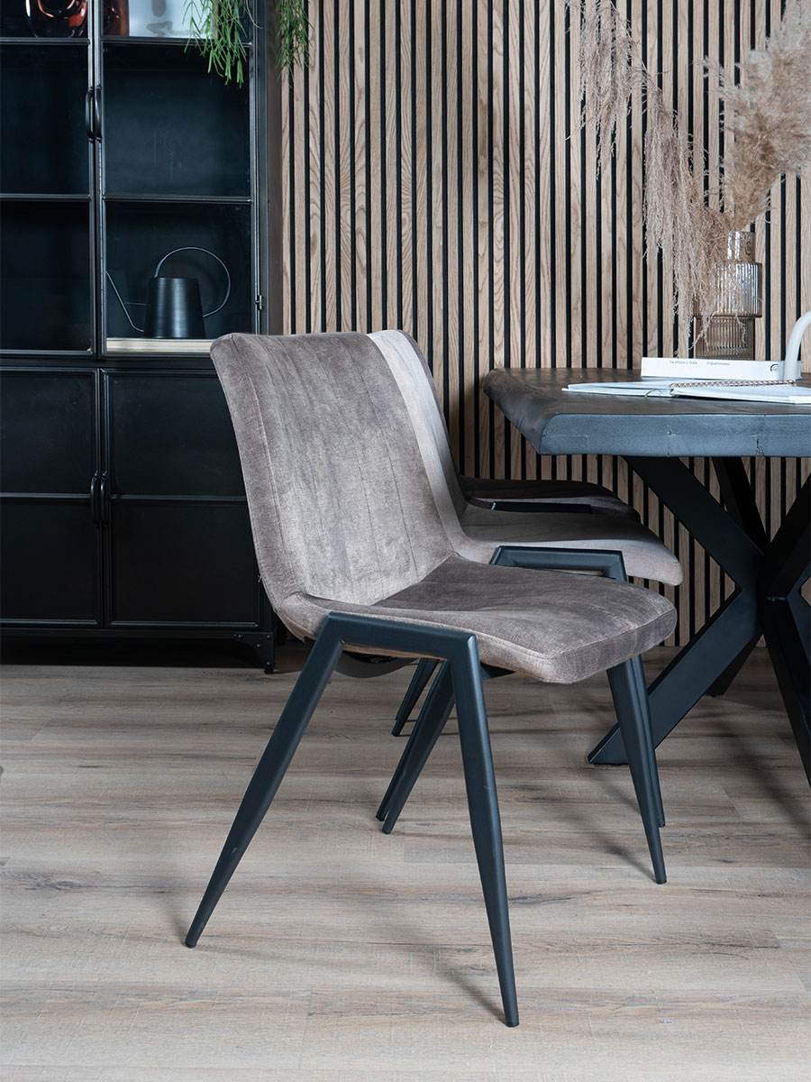 Eetkamerstoel Flynn Grey 2 Eetkamerstoel Flynn Grey - Afbeelding 2