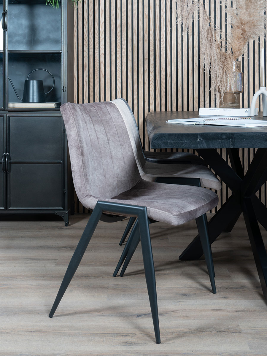 Eetkamerstoel Flynn Taupe 2 Eetkamerstoel Flynn Taupe - Afbeelding 2