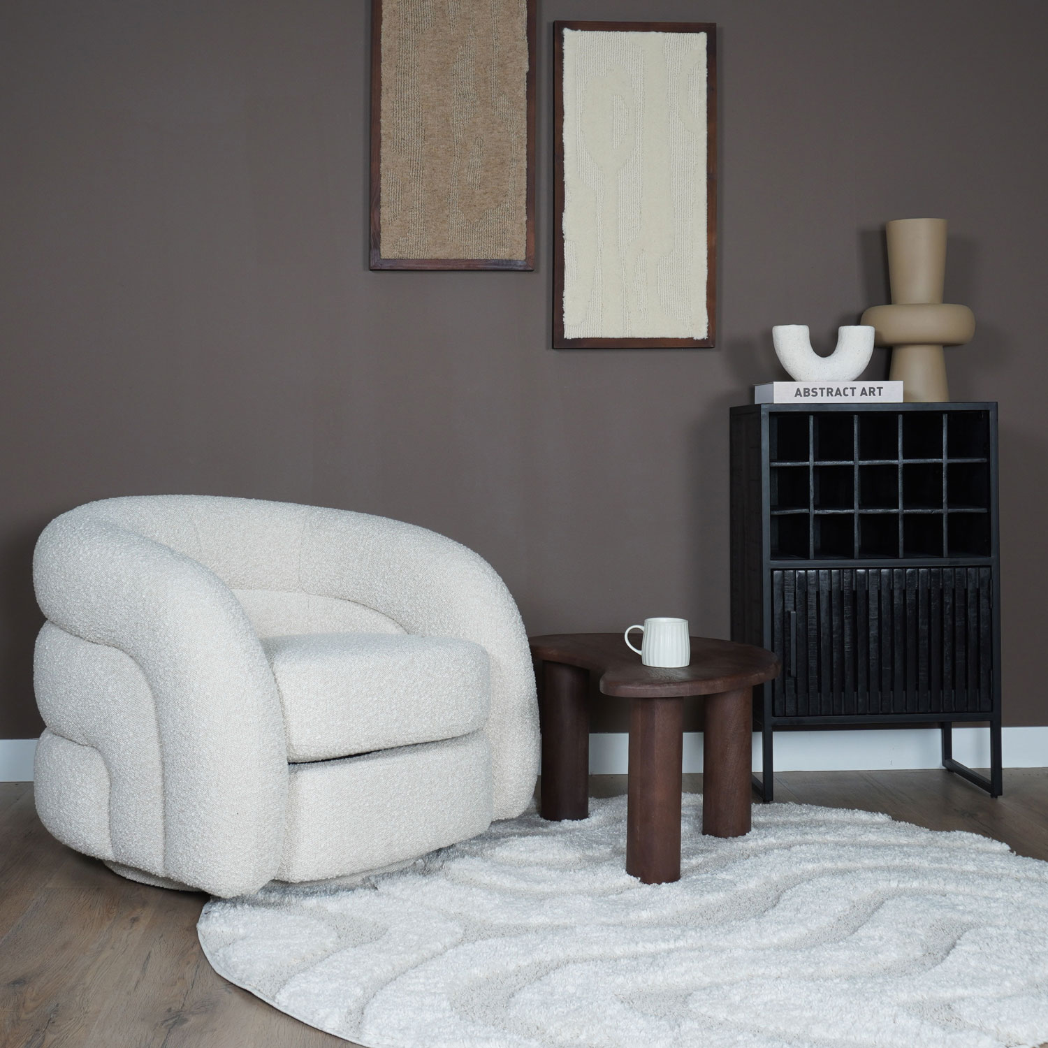 Vloerkleed Isa Cream 260 - Rond ø200 cm 2 Vloerkleed Isa Cream 260 - Rond ø200 cm - Afbeelding 2