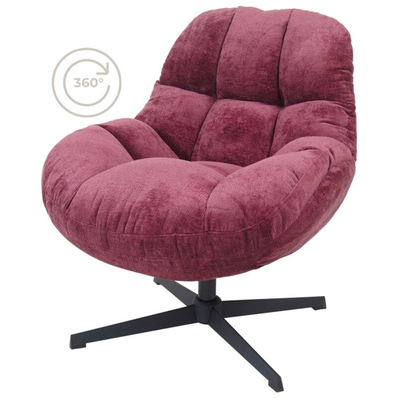 Fauteuil Charlie Bordeaux | BlokWoonWereld