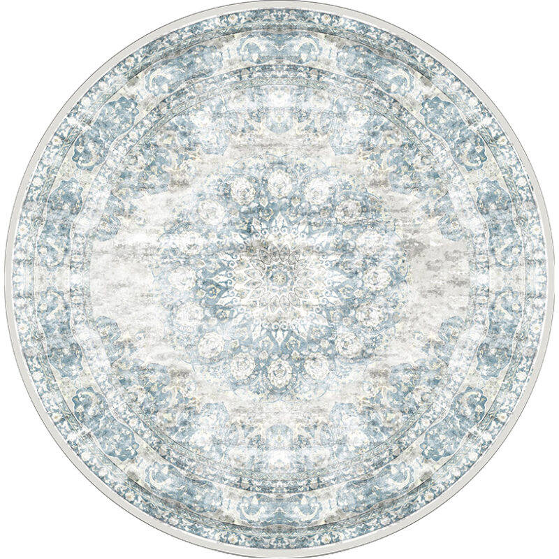 Vloerkleed Viola Blue - Rond ø120 cm | BlokWoonWereld