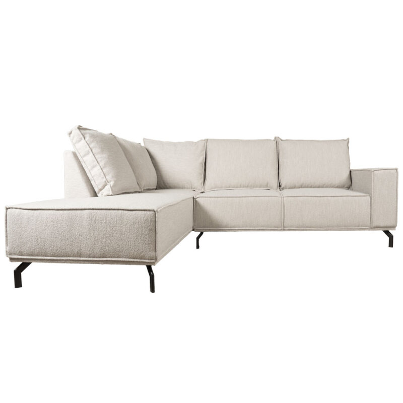 Hoekbank Ron Boucle Natural 01 - Links | BlokWoonWereld