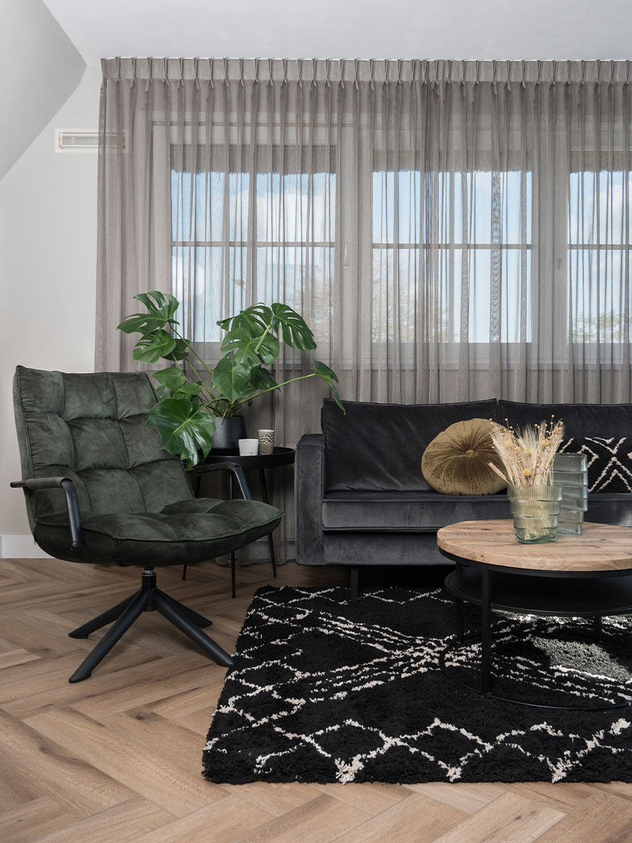 Salontafel Sarno Zwart 60 x 60 cm 4 Salontafel Sarno Zwart 60 x 60 cm - Afbeelding 4