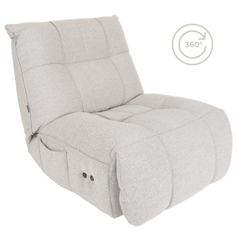 Relaxfauteuil Just Chill - Naturel Boucle - Op Accu | BlokWoonWereld
