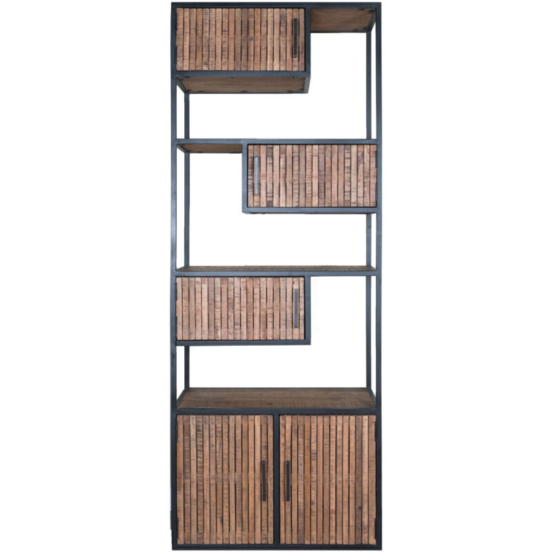 Kast Loek 210 x 80 cm - Bruin Mangohout | BlokWoonWereld