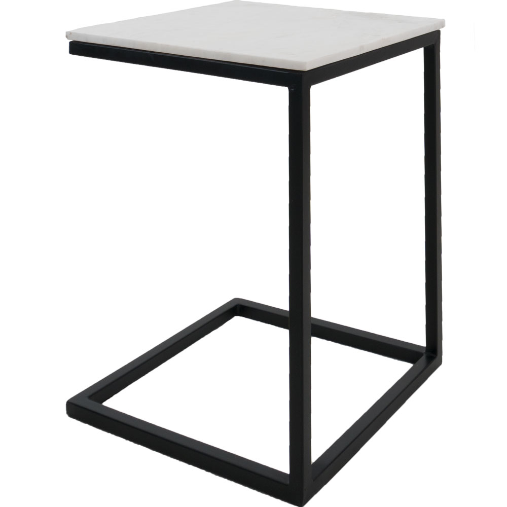 Laptoptafel Mitch Marmer - Wit/Zwart 1 Laptoptafel Mitch Marmer - Wit/Zwart | BlokWoonWereld