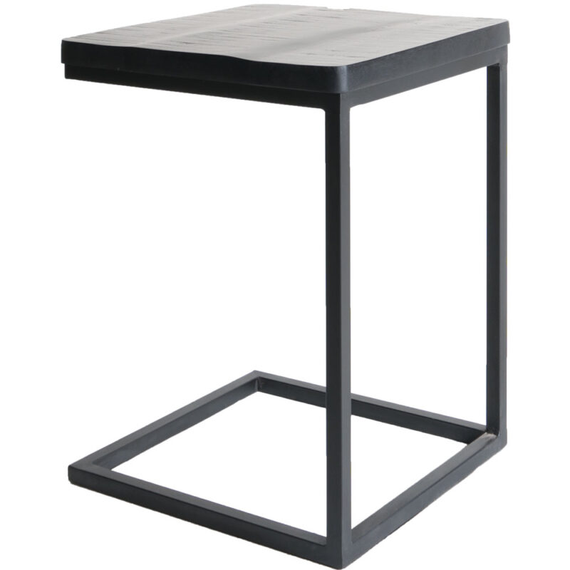 Laptoptafel Roos - Zwart blad - Zwart onderstel | BlokWoonWereld