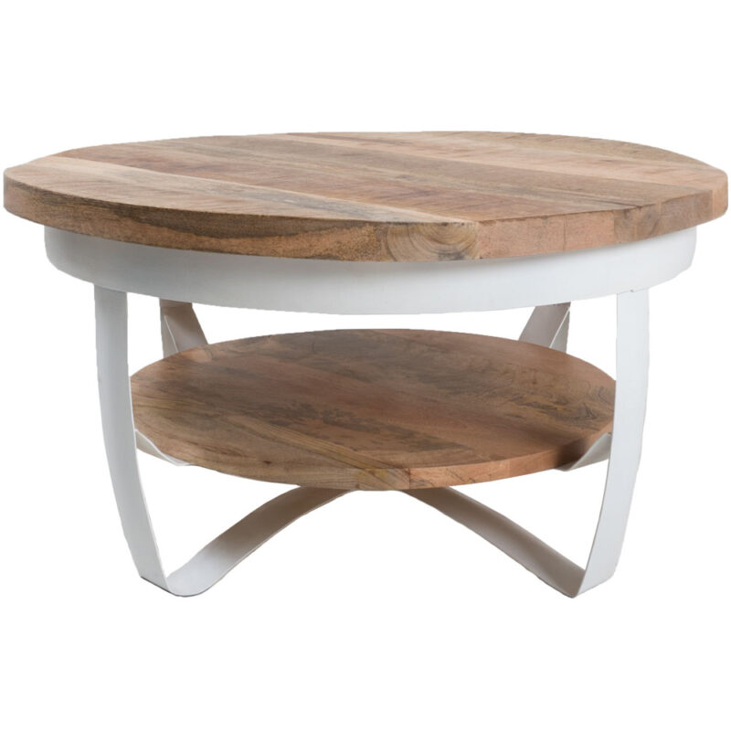 Salontafel Cilamon Wit - 90 cm | BlokWoonWereld