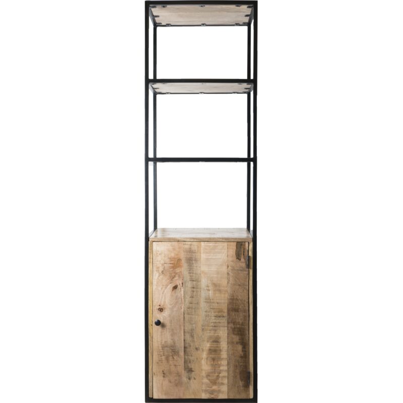 Vakkenkast Cil 200 x 55 cm - Met deurtje | BlokWoonWereld