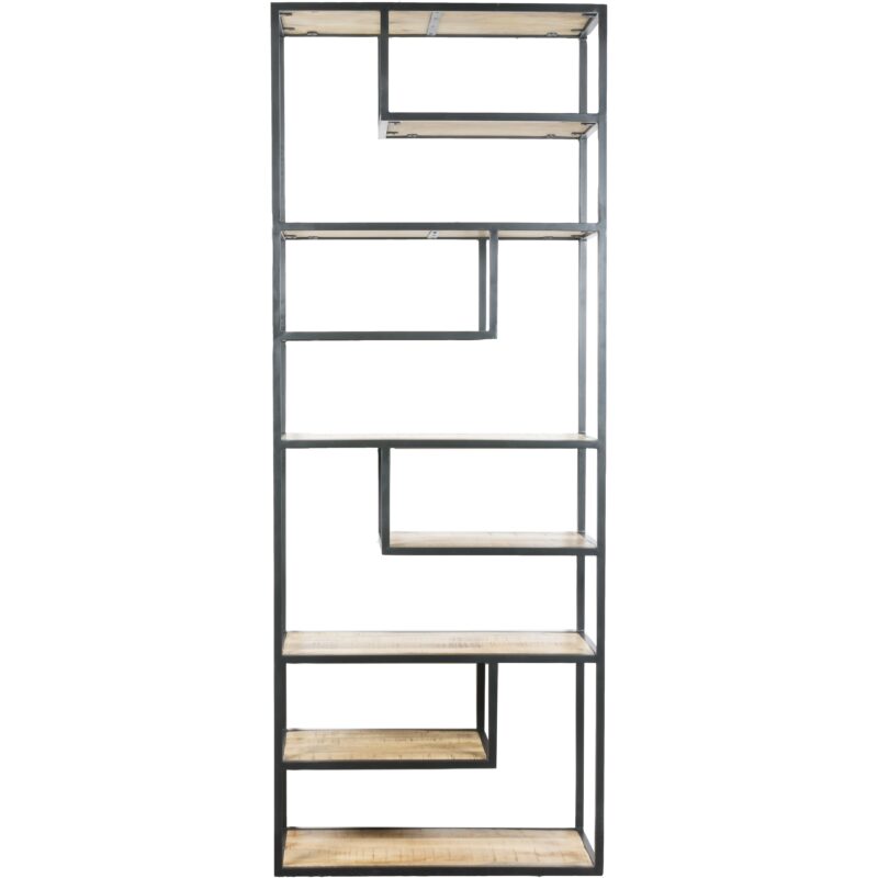 Vakkenkast Huub Hout 210 x 80 cm - Roomdivider | BlokWoonWereld