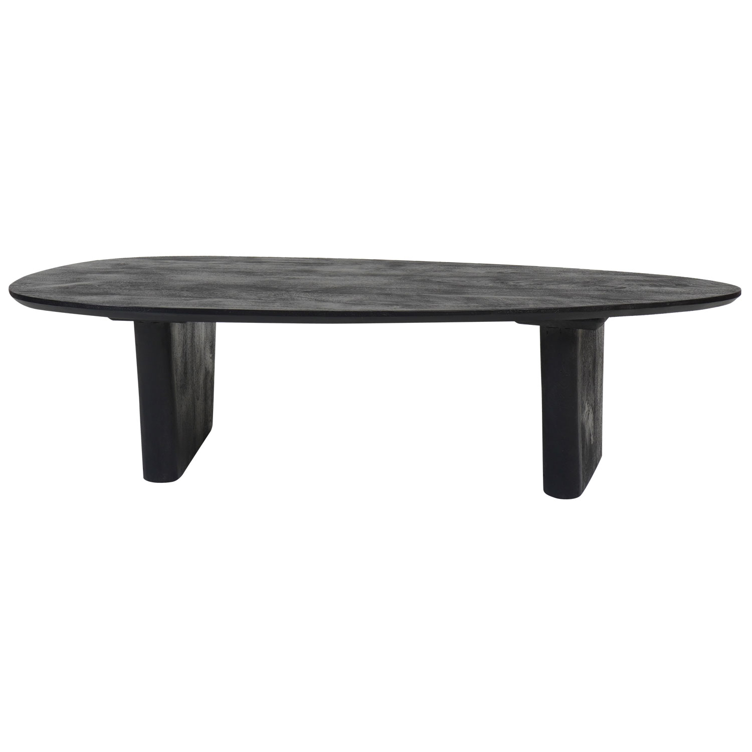 Salontafel Rudo 135 x 75 cm - Zwart Mangohout 2 Salontafel Rudo 135 x 75 cm - Zwart Mangohout - Afbeelding 2