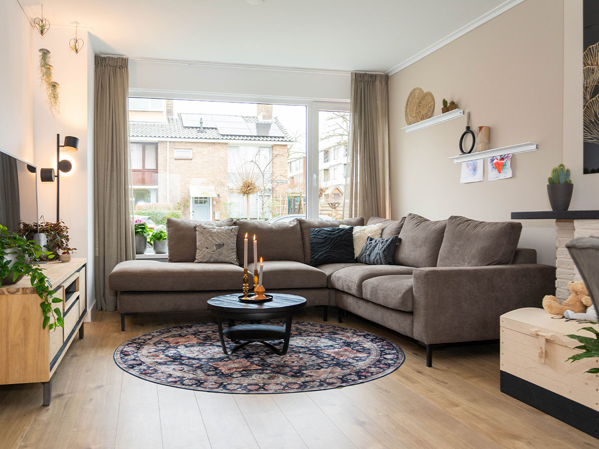 Salontafel Cilamon - 70 cm - Zwart blad - Zwart onderstel 2 Salontafel Cilamon - 70 cm - Zwart blad - Zwart onderstel - Afbeelding 2