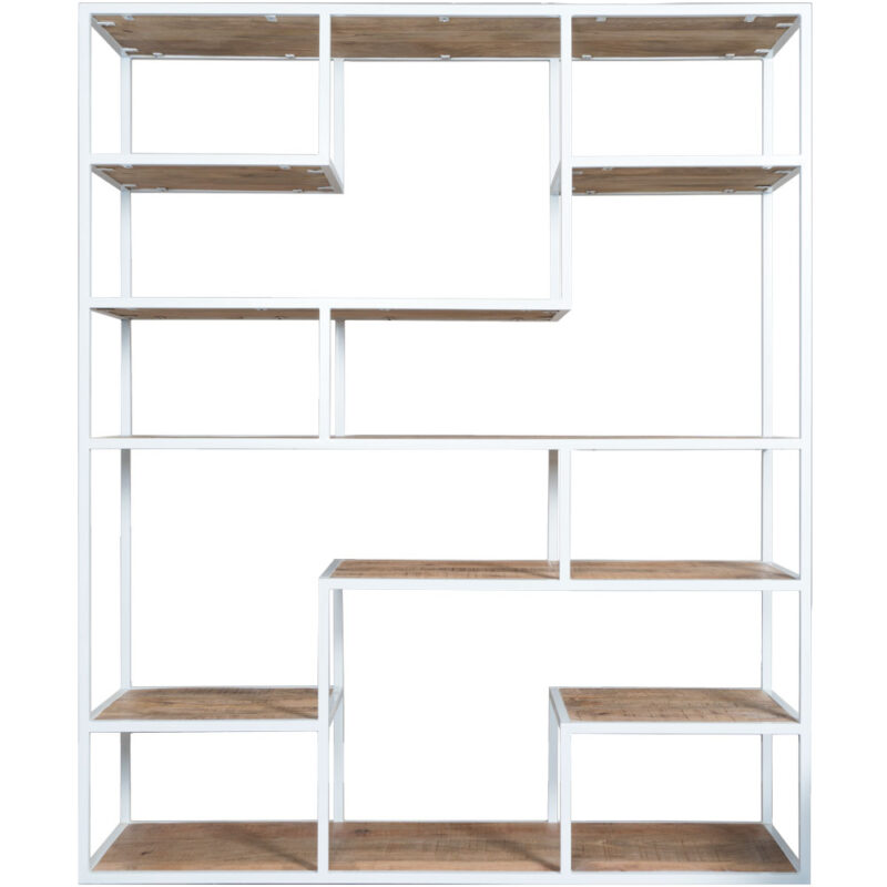 Vakkenkast Huub Wit 175 x 145 cm - Roomdivider | BlokWoonWereld