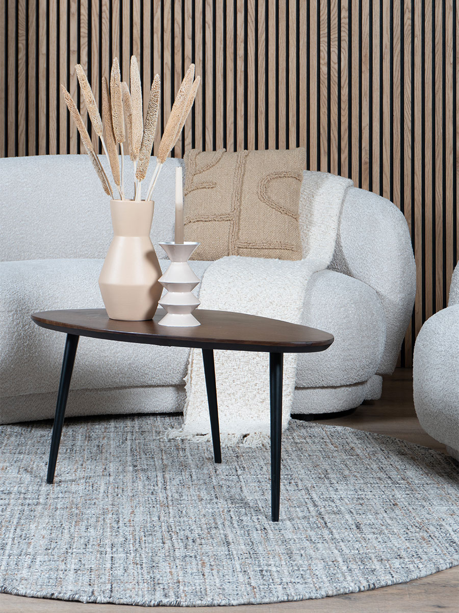 Vloerkleed Cross Grey/Beige - Rond ø200 cm 3 Vloerkleed Cross Grey/Beige - Rond ø200 cm - Afbeelding 3