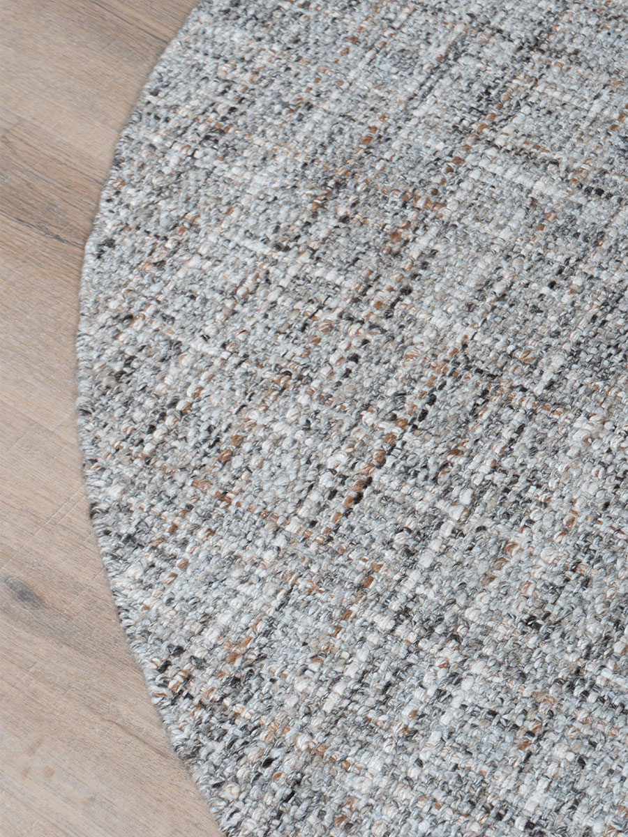 Vloerkleed Cross Grey/Beige - Rond ø200 cm 2 Vloerkleed Cross Grey/Beige - Rond ø200 cm - Afbeelding 2